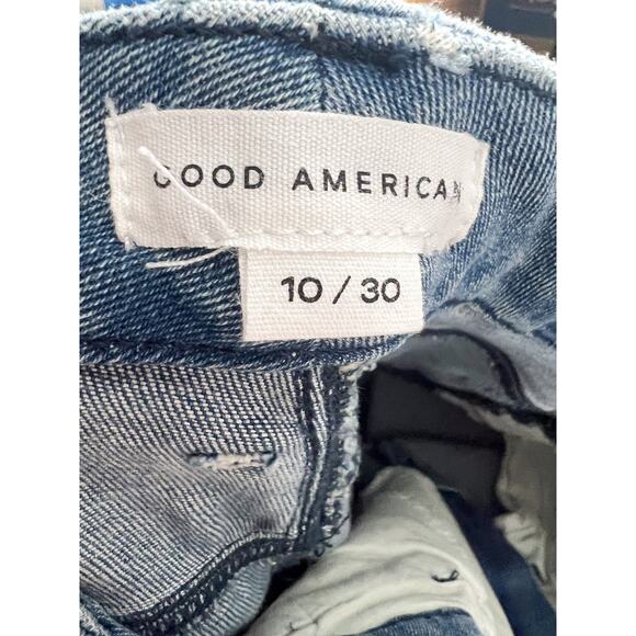 Good American Good Legs Straight Split Pockets Size 10 30 Blue 449 - Picture 7 of 8